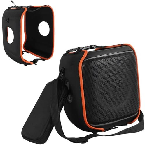 Housse de haut-parleur de voyage pour haut-parleurs de fête portables JBL Partybox Encore 2, coque de protection portable en EVA rigide avec bandoulière réglable et sac de microphone
