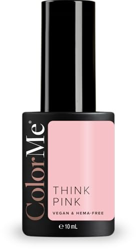 ColorMe Gellack Think Pink 10 ml UV/LED HEMA-frei vegan | Semi-permanenter Gel Nagellack für UV- und LED-Lampen, bis zu 3 Wochen Halt, hochdeckend in 2 Schichten, vegan