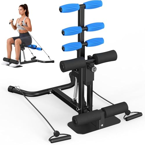 RELIFE REBUILD YOUR LIFE Deep Squat Gerät Machine Kniebeugegerät & Kniebeugenmaschine mit Widerstandsbändern Bauchtrainer für Zuhause Krafttraining für Gesäß und Beine Kniebeugen-Trainingsgerät