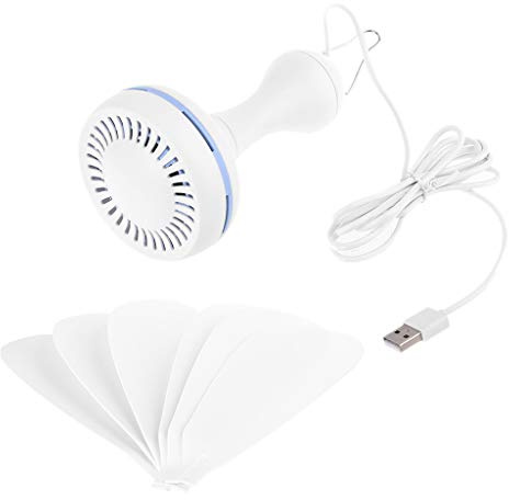 Arecobticy Ventilateur de plafond portable USB pour camping, extérieur, tonnelle, tente de plafond, auvent pour batterie 5 V Po USB