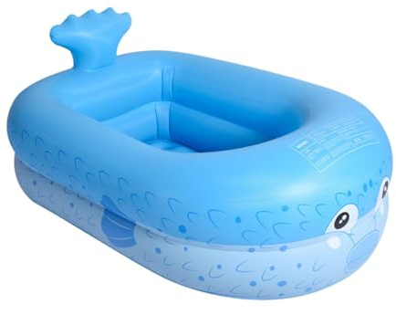 Kuntesetty Piscina Inflable de Juegos Piscina Hinchable Familiar Piscina Infantil PVC Grueso Diseño Divertido Adecuada para Jardines Interiores Exteriores Centro, Azul de 160 Cm