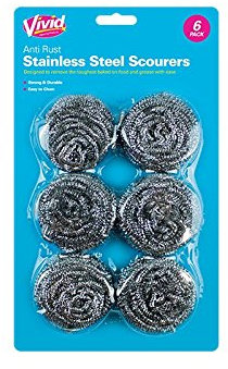 Vivid Stainless Steel Scourers 6 Pack