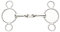 Lorina French Link 3-Ring Gebiss doppelt gebrochen (5in / 125mm) (Silber)