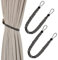 Hand Knitting Curtains Tied Rope Simple Type Curtain Tie Backs and Accessories (Black)