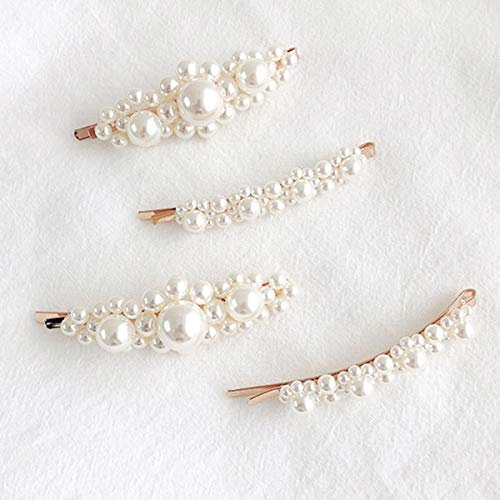 SH-RuiDu 1 fermaglio per capelli con perle, per donne e ragazze, per feste di nozze