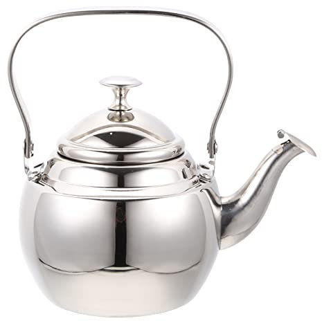 Cabilock Teekessel Edelstahl Wasserkocher Wasserkessel mit Sieb Induktion Teekocher Pfeifkessel Teebereiter Kaffeekanne für Lose Blatt Tee Küche Zuhause Restaurant Camping Picknick