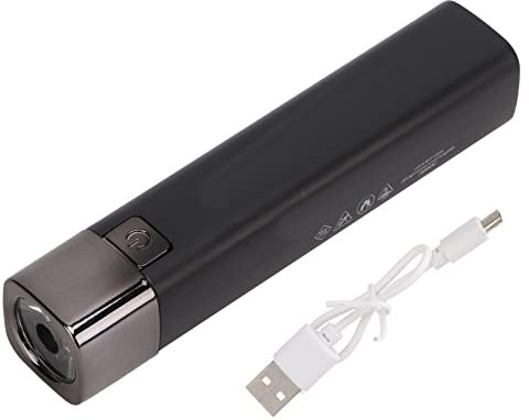 Alomejor Wiederaufladbare Superhelle Taschenlampe Wiederaufladbare Taschenlampe Mini USB elektrische Taschenlampe LED Taschenlampe mit Powerbank Funktion für Outdoor Abenteuer(Schwarz)
