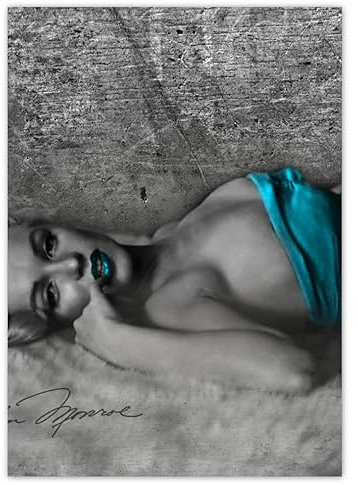 Wandtattoo Deko Fotosticker 50x70cm Marilyn Monroe mit ihrem Mund Nr. H3344