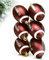 Weihnachtskugel-Ornamente, 6 Stück, klassische Fußball-Baseball-Ornamente, Kollektion, Sport-Thema, Baumdekoration, Weihnachtskugeln, Ornament, Weihnachtsbaum-Rock-Dekoration (rot)