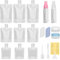 Travel Pouches for Toiletries 19 Pcs, Portable Travel Fluid Makeup Packing Bag 30ml/50ml/100ml, Clear Refillable Empty Travel Bottles with Labels, Cosmetic Jars, Pump Dispenser Bottles Funnels