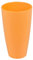 URBN-CHEF 6 Pcs Unbreakable Reusable Coloured Plastic Tall Drinking Cups Party Tableware (Orange)
