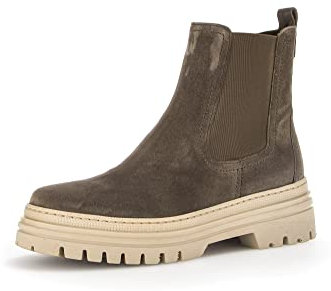 Gabor Damen Chelsea Boots, Frauen Stiefeletten,Wechselfußbett,Best Fitting,uebergangsschuhe,uebergangsstiefel,warm,braun(Panna),38.5 EU / 5.5 UK