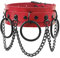MILAKOO Choker Halskette für Damen Leder Choker Halskette rot PU-Leder