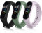Vancle 3 Stück Armbänder für Xiaomi Mi Band 4 / 3, Silikon Original Uhrenarmbänder Classic Sport Ersatzbänder für Damen und Herren, Schwarz+Helles Lila+Avocadogrün