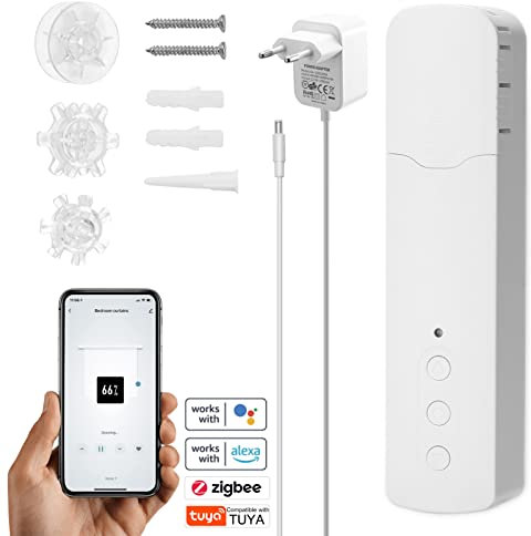 Irfora ZigBee TM616EGZT Intelligenter Zugperlen-Vormotor Intelligentes Zuhause Haushalt Hotel Elektrische Vormotoren Mobiltelefon APP-Steuerung Sprachsteuerung Leise Kompatibel mit