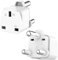 Loydia UK to South Africa Plug Adapter, 2 Pack UK to South Africa Travel Adapter Converter Plug, 3 Pin South Africa Travel Adaptors for Botswana, Lesotho, Swaziland, Namibia, Sri Lanka (White, Type M)