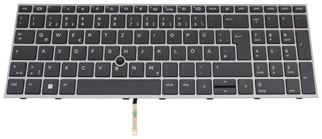 HP L97967-041 Original Tastatur DE (deutsch) dunkelgrau/grau mit Backlight und Mouse-Stick für ZBook Fury 15 G8