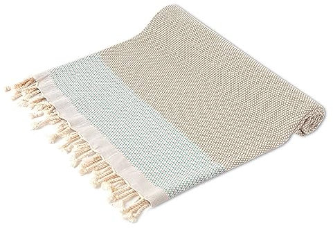 Asciugamano turco Peshtemal Hammam XXL per spiaggia, spa, yoga, sauna, viaggio - Leggero, ad asciugatura rapida, ultra morbido 100% cotone - 100x180 cm -