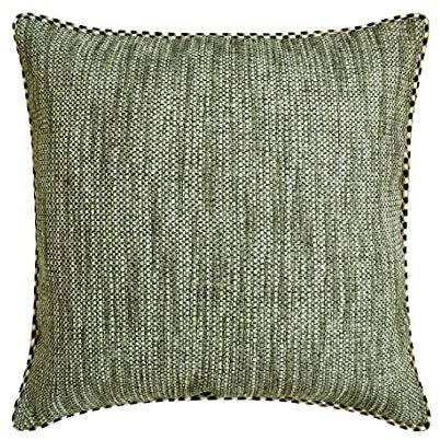 The HomeCentric Dekorativ Salbei & Beige Kissen Überzüge, 2 Stück, 45x45 cm Jute Kissen Spitze & marokkanisch, Kissenhülle mit, Fest Kissen, Zeitgenössisch Kissen Überzüge-Sage Jute