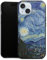 Slim Case extra dünn kompatibel mit Apple iPhone 15 Silikon Handyhülle schwarz Hülle Kunst Vincent Van Gogh The Starry Night