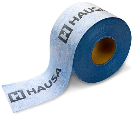 Hausa Dichtband PRO3 Abdichtband für Fliesen 120mm breit wasserdicht Dichtungsband für Innen- und Außenbereich Feuchtraum Abdichtung Sanitär Bad Dusche Terrassen Balkon Fugenband 50m
