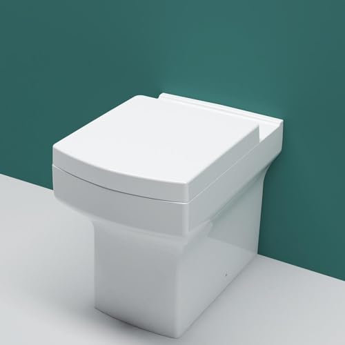 Sky Bathroom BTW Toilet Back to Wall Ceramic Pan Cloakroom Soft Close Seat Bathroom WC