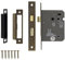 Decoranddecor Bathroom Mortice Lock - 3inch / 76mm - Antique Brass - Fire Rated - UKCA & CE Approved