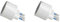 Adattatore da Viaggio con Presa Schuko 10A/16A 2P+T a Spina Elettrica 16A 3 pin, Adattatore Bipasso a Attacco Italiana 16A (2 Pezzi, Bianco)