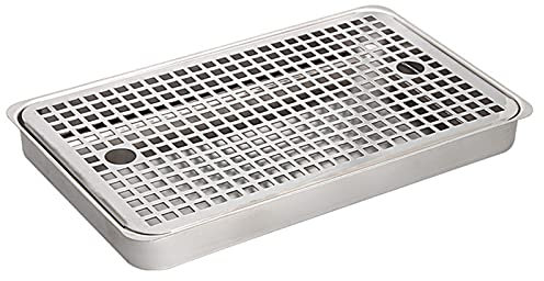 WRJAHCG Bierauffangschale Aus Edelstahl,Bier Tropfschale Metall, Abtropfschale Mit Abnehmbarem Deckel Einfache Reinigung, für Home Bar Mini Kühlschrank ohne Abfluss,40CM