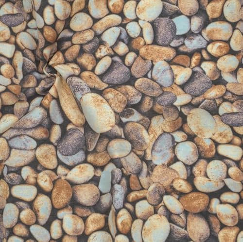 STOFFKONTOR Polsterstoff Möbelstoff Bouclé Optik Stoff - Meterware, Farbe Dunkel-Braun - für Polsterarbeiten