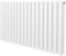 Radiatore a colonna ovale 600 mm x 1020mm Designer Doppio pannello Termosifone Bianco Acciaio Inclusi Spazzola per la pulizia Kit di fissaggio e staffe