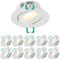 SYLVANIA LED Einbaustrahler 230V | 10er Pack | Warmweiß | LED Spots Ø 68 mm | Schwenkbar | Deckenspots für Wohnzimmer, Badezimmer, Küche