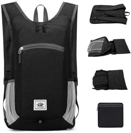 Zimoer 20L Ultraleicht Faltbar Rucksack Packable Wanderrucksack Trekkingrucksack Unisex Tagesrucksack Outdoor Sportlich Backpack für Camping Klettern Radfahren Wandern Reisen