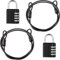 Lot de 2 cadenas à combinaison en acier avec câble métallique de 150 cm - Câble en acier avec œillets - Câble en acier - Pour vélos, motos, portes en verre et divers gros appareils