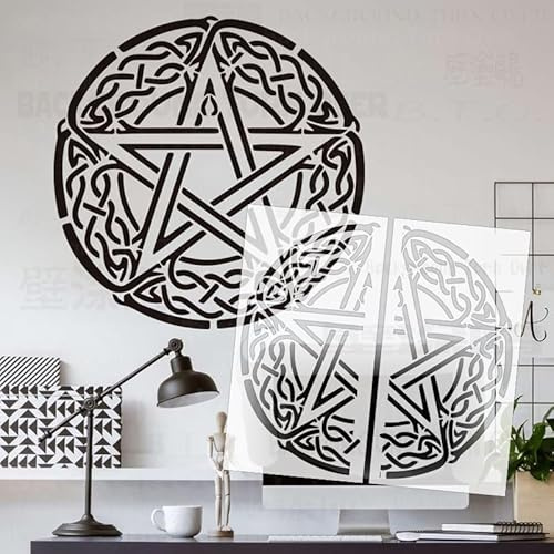 70 cm runde Stern-Schablonen für Wände, zum Bemalen von Vorlagen, Malerei, Dekoration, Vorlage, wiederverwendbar, Möbel, groß an der Wand, dekorativ