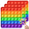 Audasi 3 Stück Push and Pop Bubble Silikon Sensorisches Fidget Anti-Stress-Stressabbau Spielzeug - Relief Angst Autismus für Kinder und Erwachsene
