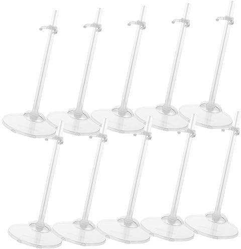 DRESSOOS Doll Carrier for Kids Doll Furniture Doll Rack Holders 10 Pack Plastic Stands for Dolls Model Support Holders Safe for Boys and Girls