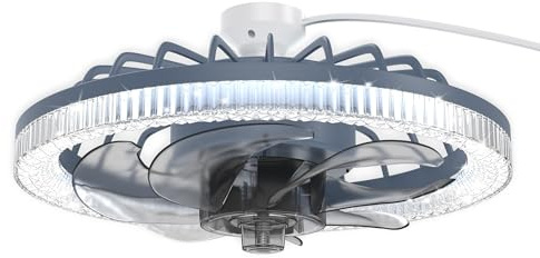 XMTECH LED Deckenventilator mit Beleuchtung & Fernbedienung Dimmbar,7 Ventilatorflügel LED Deckenlampe Ventilatorlicht, 4 Windgeschwindigkeiten Lüfterlicht für Wohnzimmer und Esszimmer