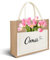 LIHIQIYA Jutetasche für Oma, Muttertagsgeschenke für Oma Tasche Personalisierte Jute Shopper Bag mit Herz Einkaufstasche Jutebeutel Jute Tasche Geschenk für Großmutter zum Geburtstag Muttertag