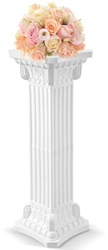 MRVAKDYDI Roman column tall plant stand, Roman Pillar Pedestal Wedding Decoration Plastic White