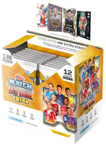 Topps UCC Match Attax Extra 2026 - Full Box - enthält 32 Match Attax Extra Packs (12 Karten pro Pack). Enthält pro Box EIN garantiertes Hero-Pack.