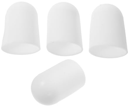 ibasenice 4Pcs Silicone Flashlight Diffuser Caps, 39-43mm Anti-Glare Lens | Soft Warm White Cover for Lanterns and Flashlights, Reading, Outdoor Camping and Tent Lighting