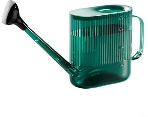 Tidgel 1.8L Watering Can with Long Spout for Indoor Outdoor Plants,Leak-Proof Green Grey Pot with Detachable Shower Nozzle and Spray for Mister Bottle(green)
