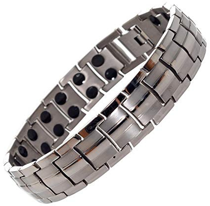 Magnetisches Schmerztherapie-Armband aus Titan von Mind n Body