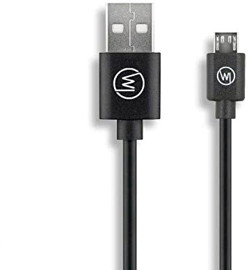 Wicked Chili 1x MicroUSB câble de Chargement Rapide Compatible avec Samsung, Huawei, Realme, Vivo et Smartphone (Courant Max. 2,5A | capacité de Courant Max. 3A | 1m) Noir