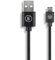 Wicked Chili 1x MicroUSB câble de Chargement Rapide Compatible avec Samsung, Huawei, Realme, Vivo et Smartphone (Courant Max. 2,5A | capacité de Courant Max. 3A | 1m) Noir