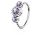 eeddoo Nasen-Piercing Ring Kristall biegbar Silber Edelstahl Heller Amethyst