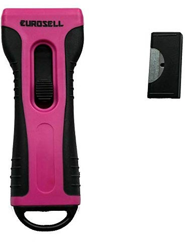 TronicXL Premium für Ceranfeldschaber Glas Keramik Ceran Kochfeld Schaber Reiniger Ergonomisch Kochfeldschaber Ceranschaber zb kompatibel für Bosch Miele Siemens AEG AEG Bauknecht Bomann pink rosa