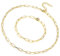 ALEXCRAFT Gliederkette Edelstahl Lange Hammer Flachkette Ankerkette Gold Halskette mit Verstellbarem Hakenverschluss für DIY Schmuckherstellung