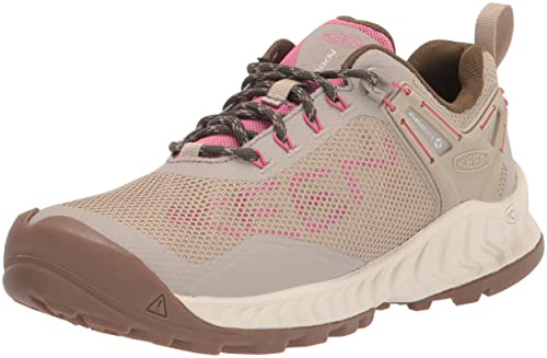 KEEN Damen NXIS Evo Waterproof Wanderschuh, Plaza Taupe Ibis Rose, 40.5 EU